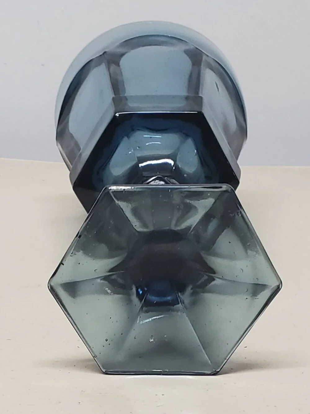 Vintage Water Goblet Virginia Dark Blue by Fostoria
